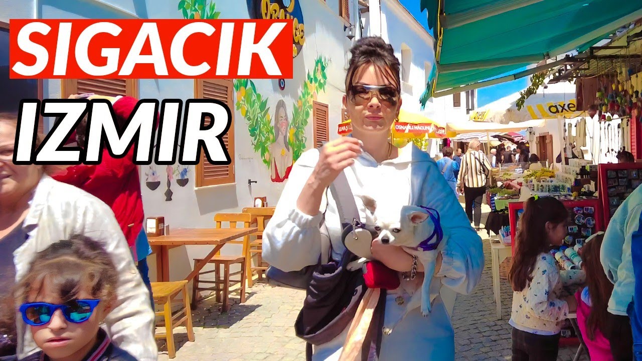 Izmir, Turkiet | sığacık | Stadsvandring 4K