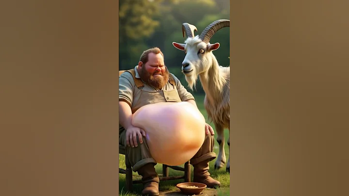 Hungry farmer makes the gaint goat egg omelette and leaves the goat homeless #ai #goat #farmer
