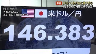 円相場146円台に　24年ぶり円安水準…介入に警戒感(2022年10月12日)