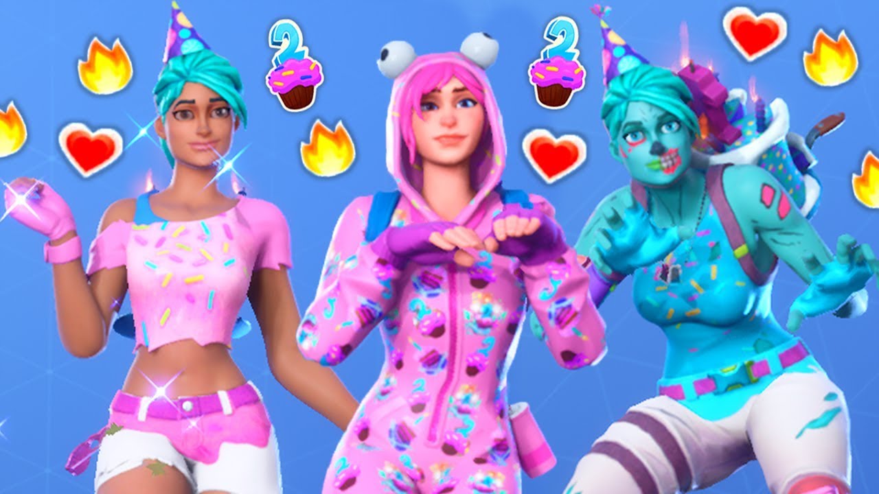 *NEW* Fortnite "BIRTHDAY" Skins Selectable Styles ... - 1280 x 720 jpeg 123kB