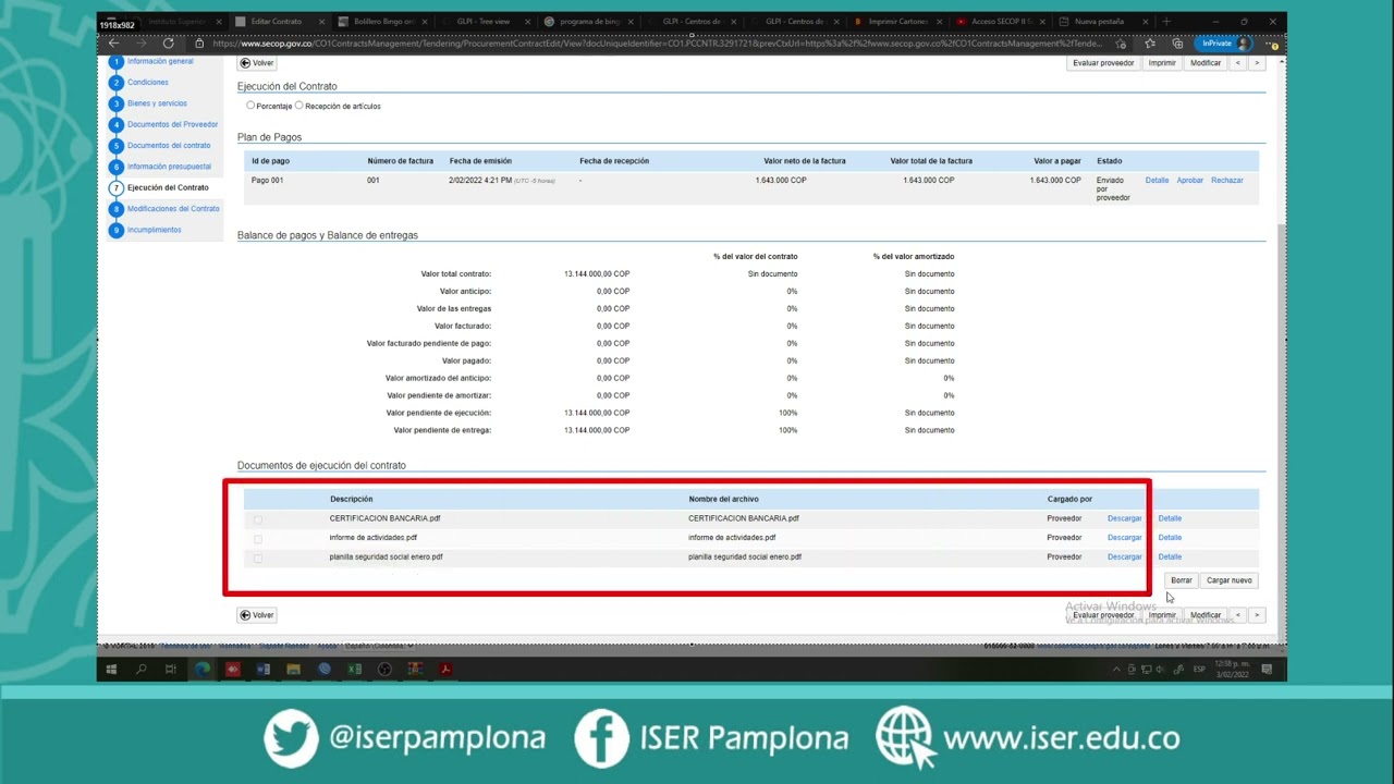 TUTORIAL PARA LA APROBACIÓN Y SUBIDA DE INFORME DE SUPERVISOR SECOP II