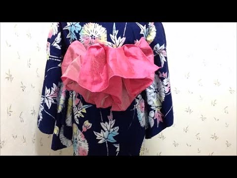 兵児帯の結び方 簡単 かわいい浴衣の帯結び Yukata 辻が花 Youtube