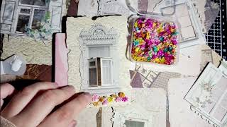 Decorating a little window #relaxing #asmr #stationary #junkjournal