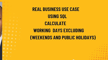 SQL Interview Challenge: Count Workdays Excluding Weekends & Holidays.