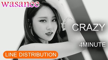 4minute - Crazy - Line Distribution (Color Coded MV)