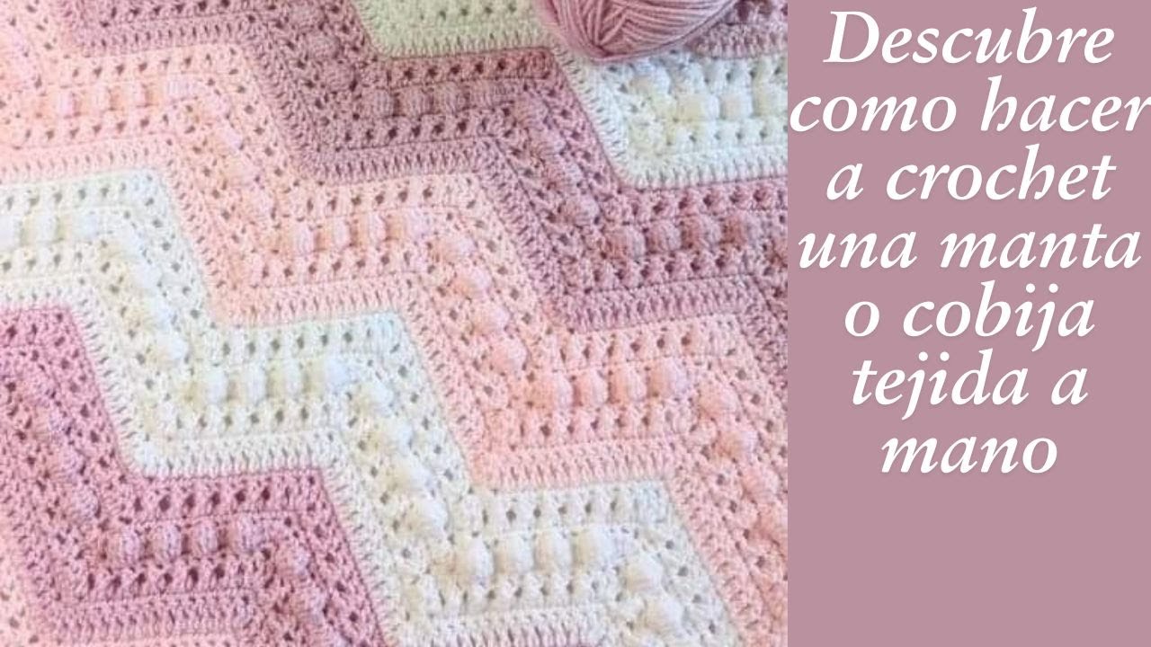 💖 Descubre como hacer a crochet una manta o cobija tejida a mano  Fácil, rápida y hermosa  DIY
