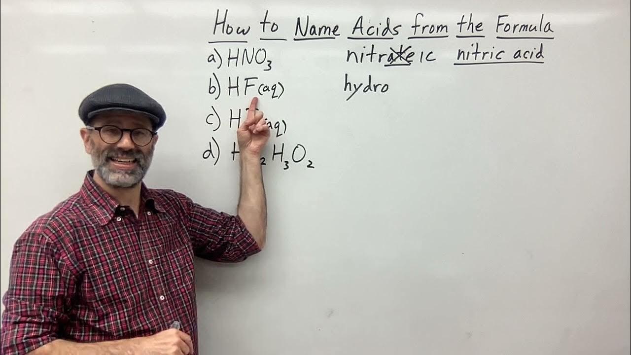 How to name acids from their formulas practice problems youtube