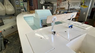Salt Boatworks DIY Skiff Build Update 13  Alexseal topside paint and custom center console.