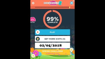 Wordbrain 2 Spring Challenge May 2 2018 | Wordbrain 2 Spring Answers