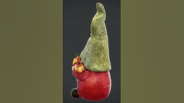 Autumn Gnome Figurine 3D Scan #UnrealEngine #Unity #VR #3DArt #GameDev #VirtualWorlds #Fab