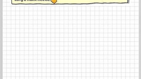 Solving simultaneous equations using the matrix method