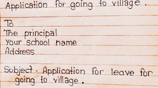 Application for leave for going to village | Going to village application | screenshot 3