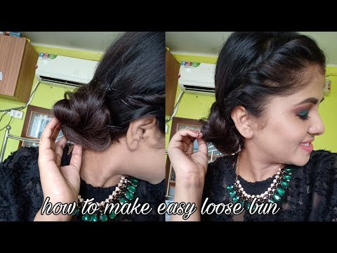 Easy Loose Bun # Classic Bun Hairstyle # Look Elegant