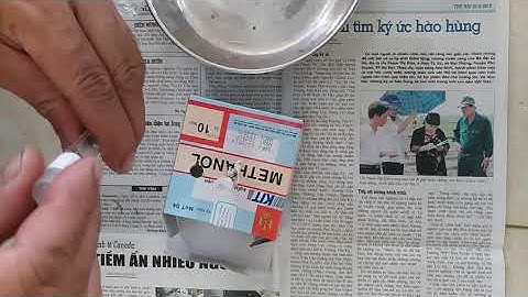 Kiểm tra metanol có hay không trong rượu