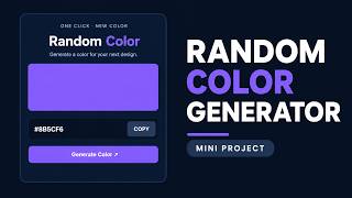 Full Random Color Generator using HTML CSS JavaScript 🎨 | Mini Project Update