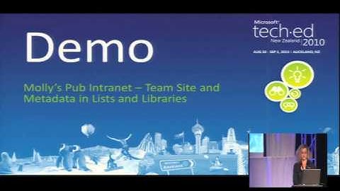 Tech·Ed New Zealand 2010 Metadata and Taxonomy Management in SharePoint