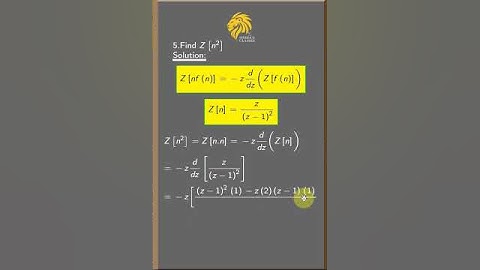 📘 Z-Transform of 𝑛^2 Made Simple! | Signals & Systems #Shorts #dsp #engineeringmath