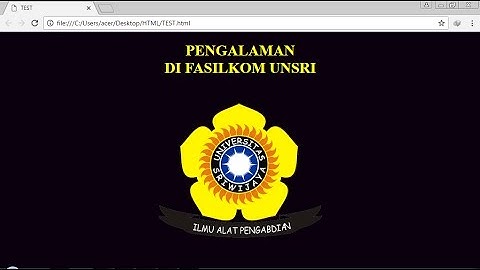 PEMROGRAMAN WEB 1 - TUTORIAL WEB HTML DASAR