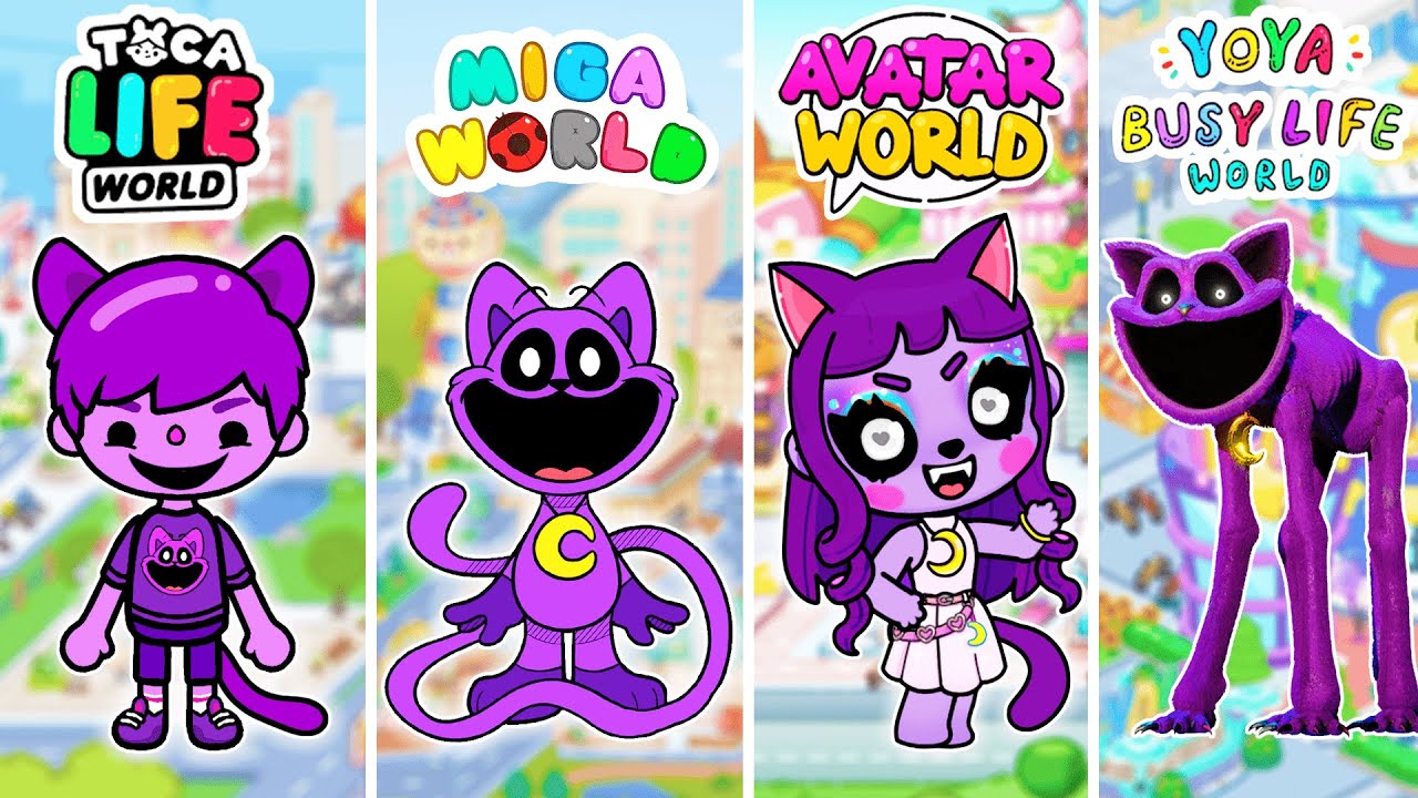 Кэтнэп в Тока Бока vs Аватар Ворлд vs Мига Ворлд! Toca Life World