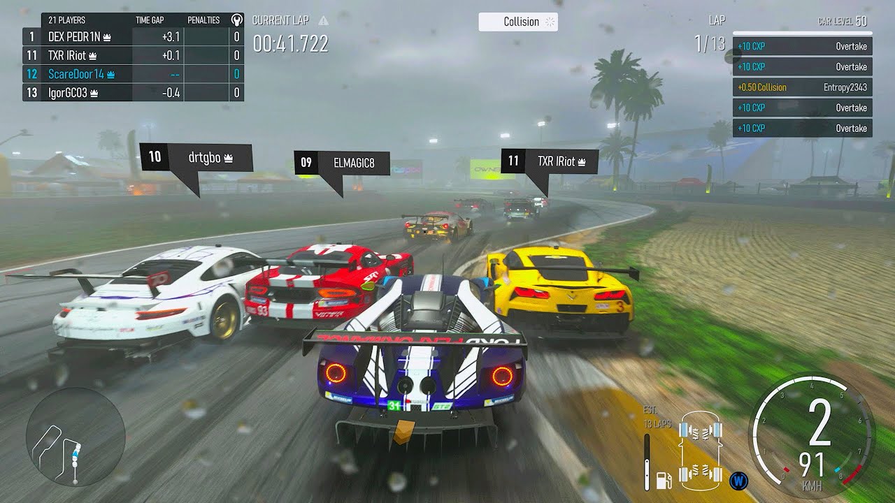 Trying to Survive a Thunderstorm at Sunset Peninsula in Forza Motorsport