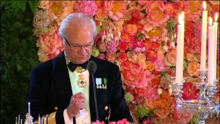 Prinsbröllopet - Carl XVI Gustaf håller sitt bröllopstal
