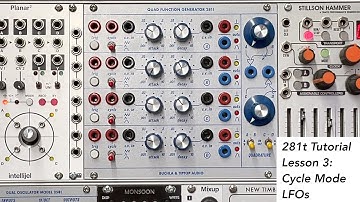 Buchla Tip Top Audio Quad Function Generator 281t Eurorack Tutorial Lesson 3: Cycle Mode Part 1 LFO