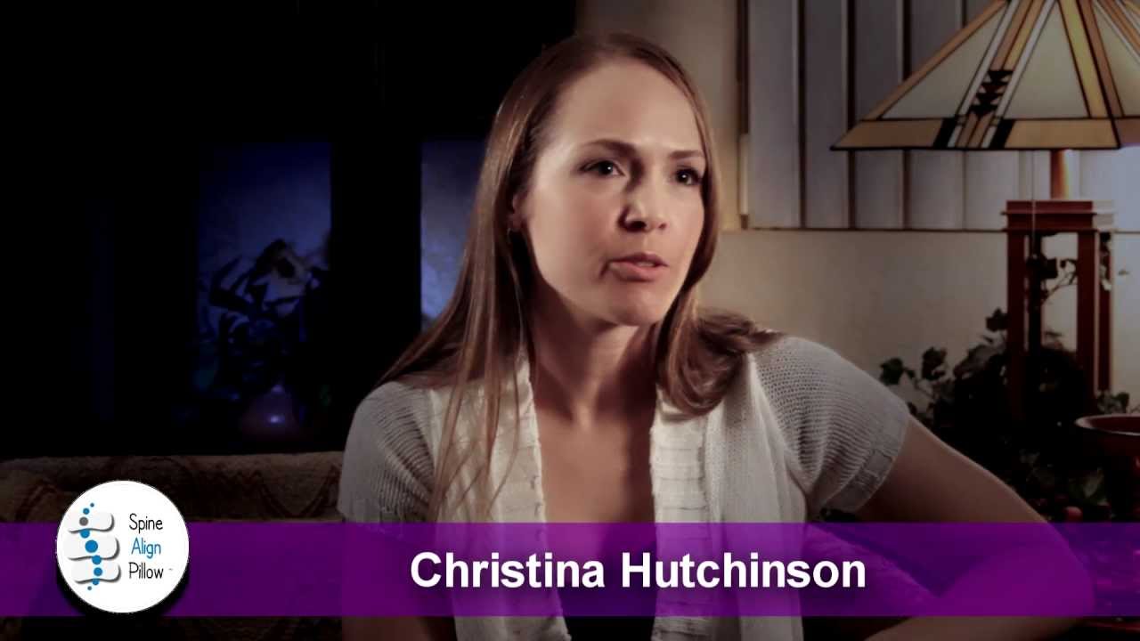 After using multiple pillows Christina's pains are alleviated with Dr