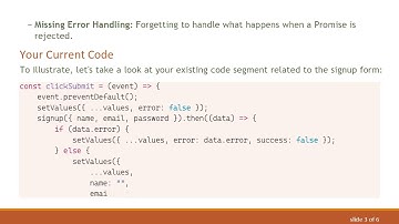 How to Fix the Unhandled Rejection Error in React Signup Forms