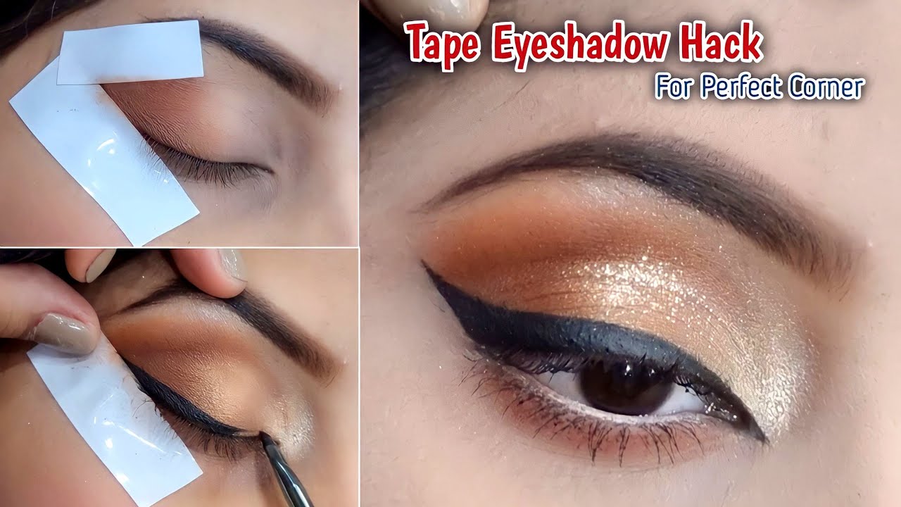 Scotch Tape Eyeshadow Trick-Fall Make-up Tutorial 