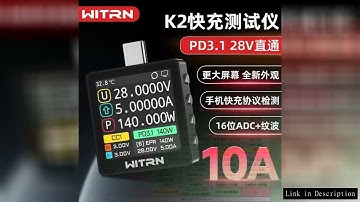 K2 voltage and current meter USB tester PD3.1 fast charging protocol detection decoy 28VEPR color sc