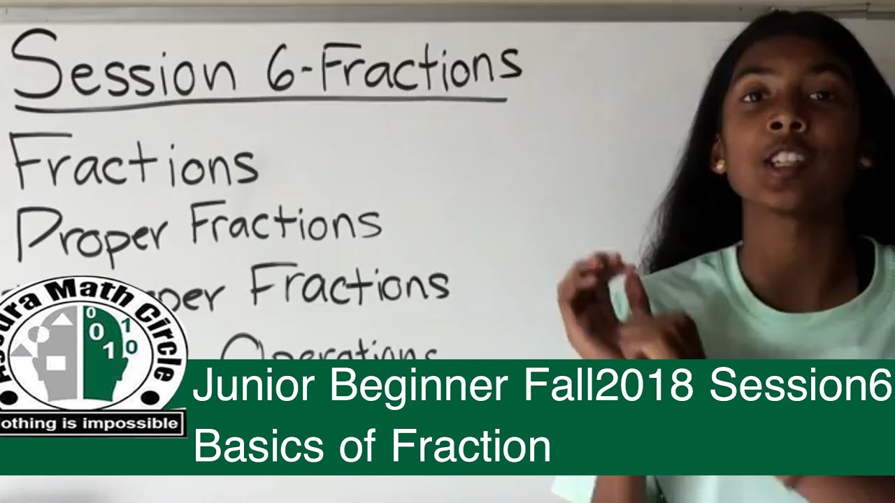 Junior Beginner - Basics of Fraction Presented by Sriya Kalyan - YouTube