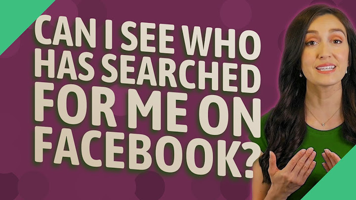 Can i see who has searched for me on facebook