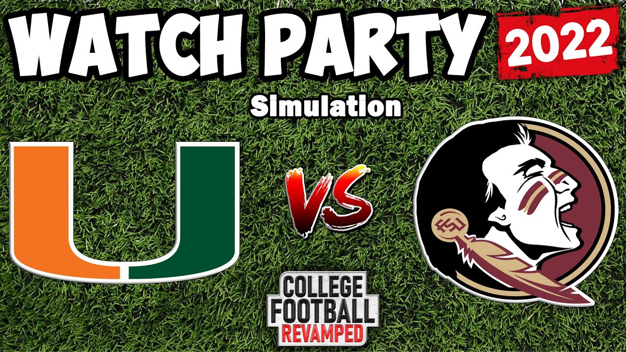 Miami Hurricanes vs Florida State LIVE Simulation 2022 Football