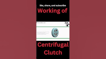 Working of Centrifugal Clutch - Type of Clutch - Mechanical Basics