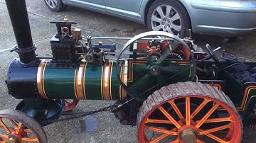 Steaming 4 inch Foster Traction Engine
