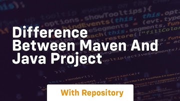 difference between maven and java project