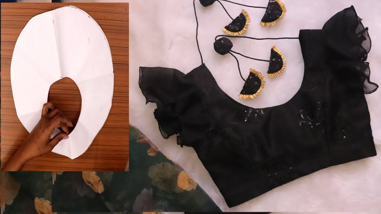 How to make ruffle sleeves blouse very easy ruffle sleeves cutting