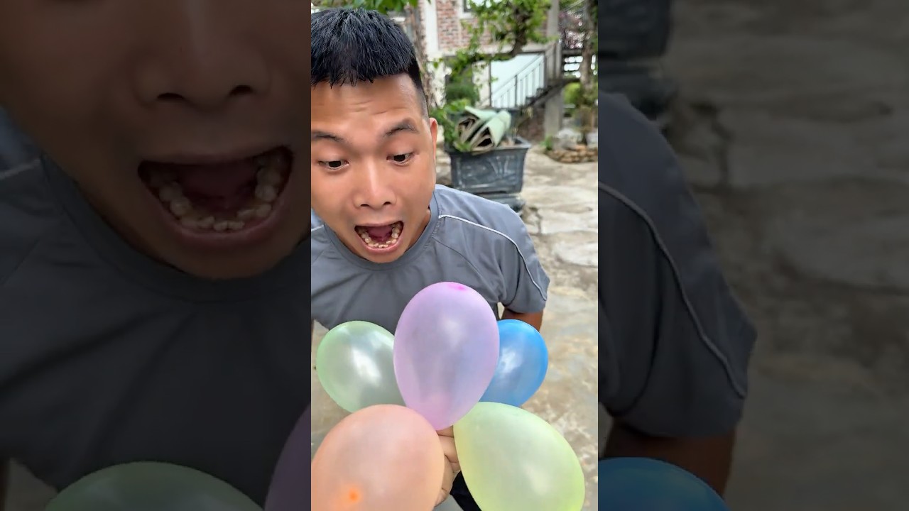 Family Fun Challenge: Mini Balloon Popping Snack! 🎈🤣