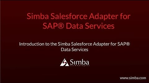 Simba Salesforce SAP Data Services Adapter
