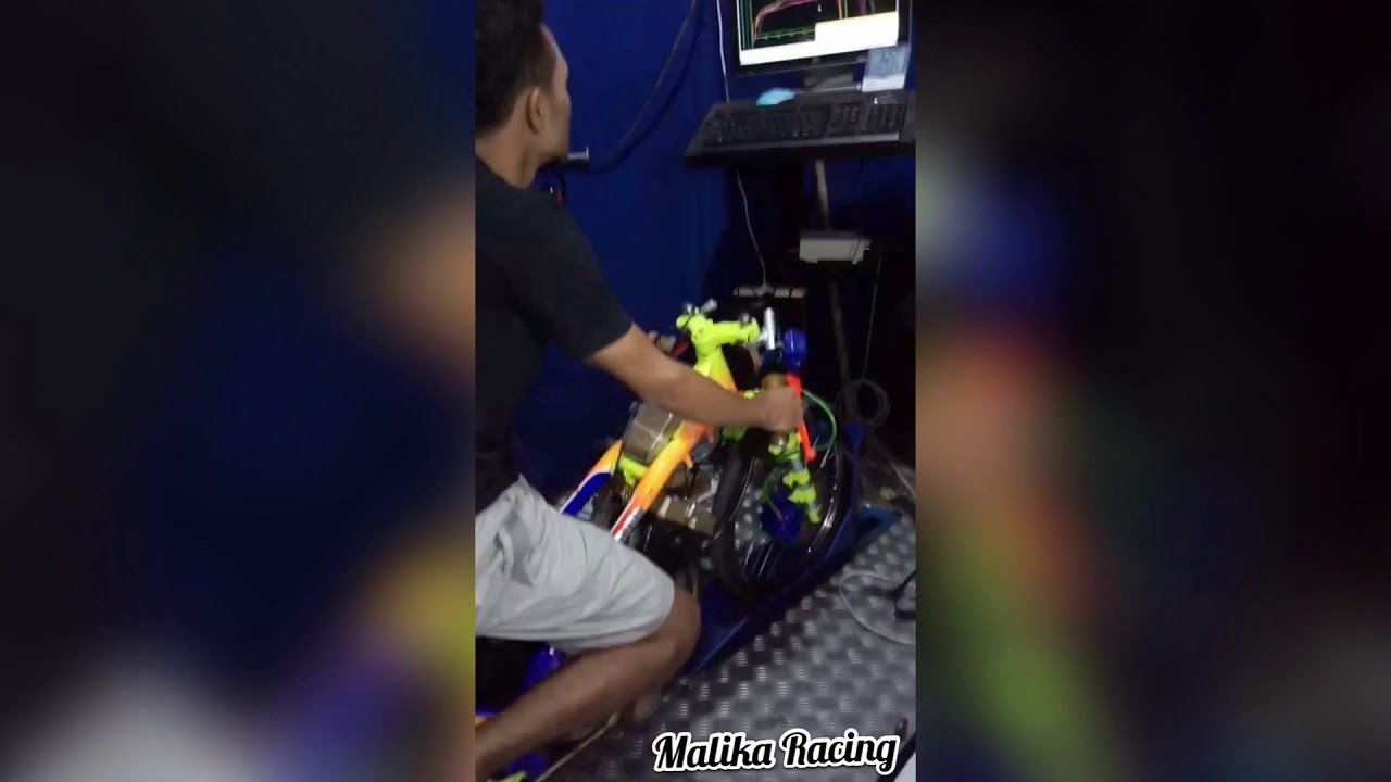 Jelang IDC seri 3 Cilacap, FU jawara bebek 200cc milik AMS55 YB55 Racing JRM Joyo lakukan Dyno Test