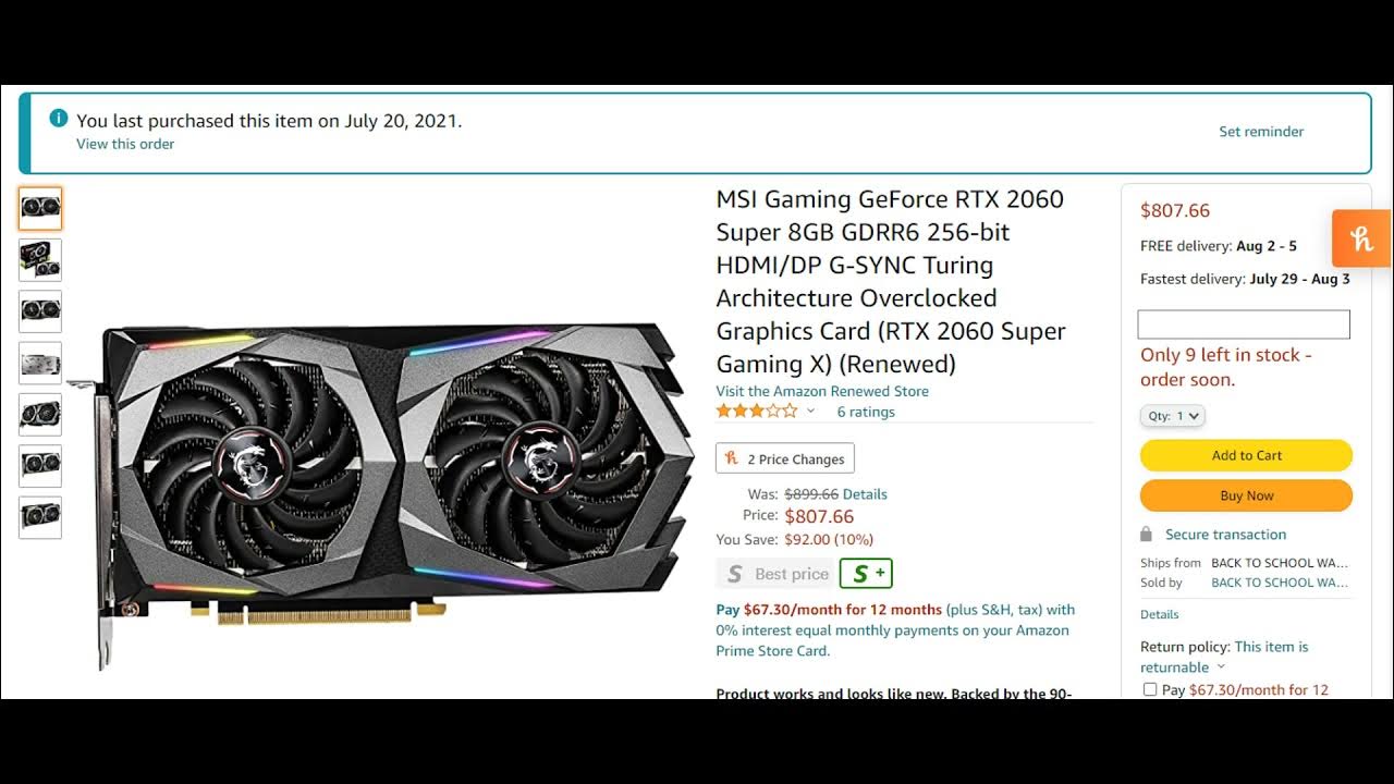 Buying a refurbished graphics card on amazon. Good idea? YouTube