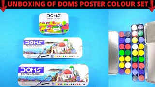 Unboxing of  New Poster Colour set for Doms lovers | 6 shades, 12 shades, 14 shades