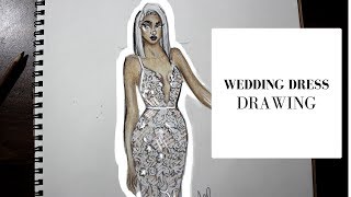 WEDDING DRESS DRAWING | BERTA BRIDAL | FASHION ILLUSTRATION