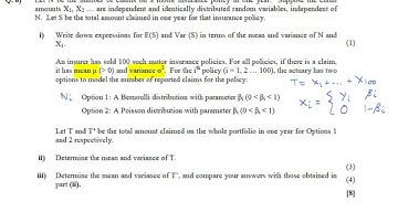 IAI CT3 (probability and Mathematical Statistics) Nov 13 Exam Review