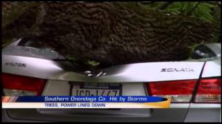 Damage in Syracuse the morning after a major storm