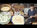 FOUR EASY DIPS  (Salsa, Tzatziki, Cheese and Bacon, Hummus)