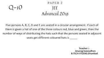JEE Advanced 2019 Math Paper 2 (Q 10) solution | IIT JEE Maths | #jeeadvanced2019  #projecteducation