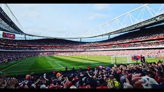 A view from the Clock End. Arsenal pre match.