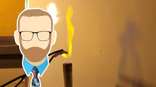 A flame that casts a shadow