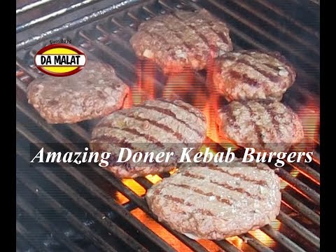 Doner Kebab Burgers | Flame Grilled Burgers with Doner Kebab Seasoning | BBQ Cooking